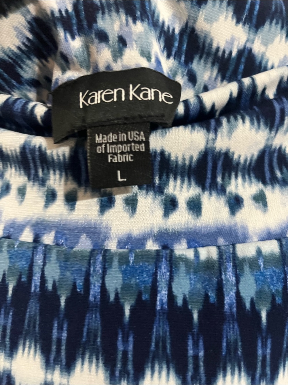 Karen Kane Blue & White Patterned Maxi Skirt - Picture 2 of 3